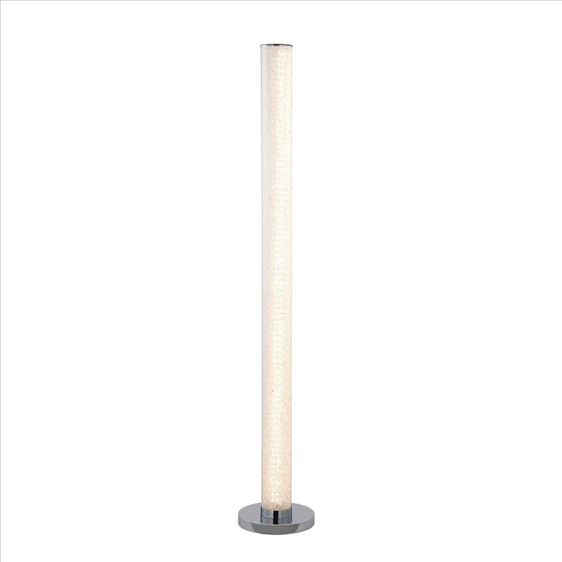 Column Style Floor Lamp With Sandrock Acrylic Tube Clear-zoom-