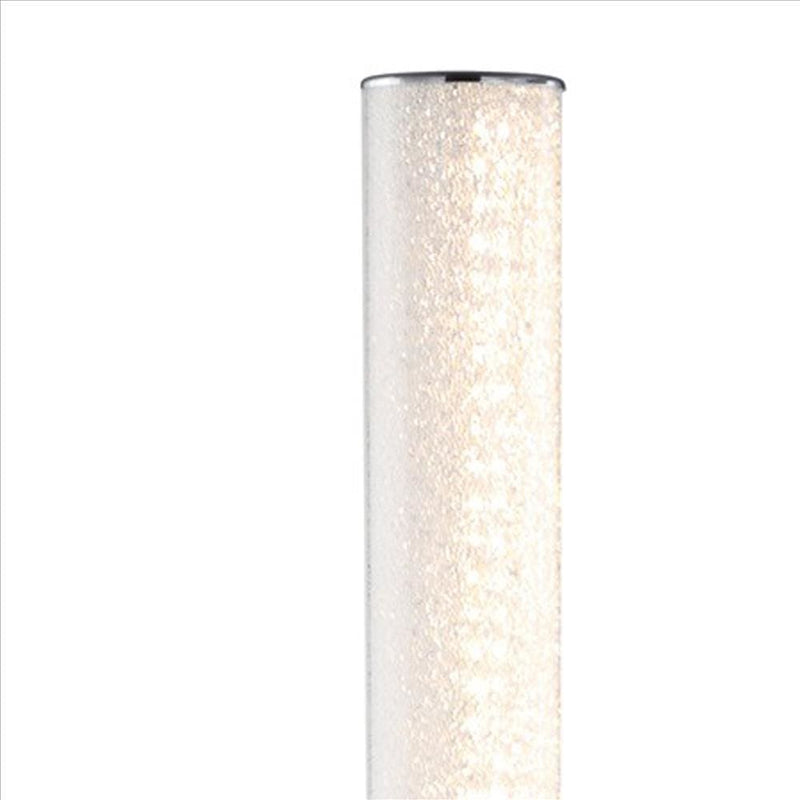 Column Style Floor Lamp With Sandrock Acrylic Tube Clear-zoom-