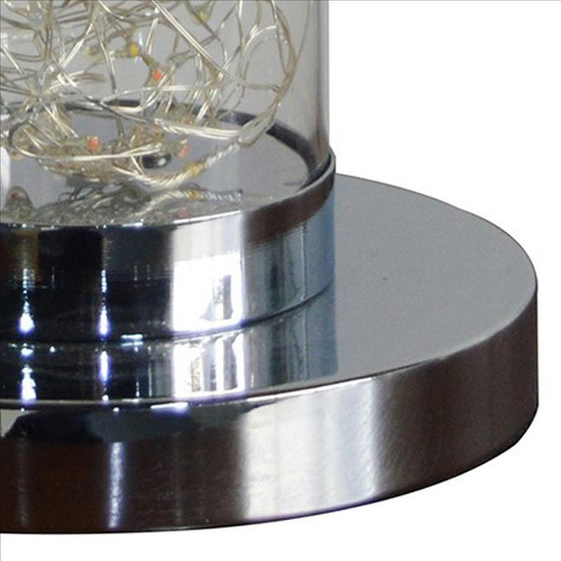 Column Table Lamp with Integrated Multicolored LED Clear-zoom-