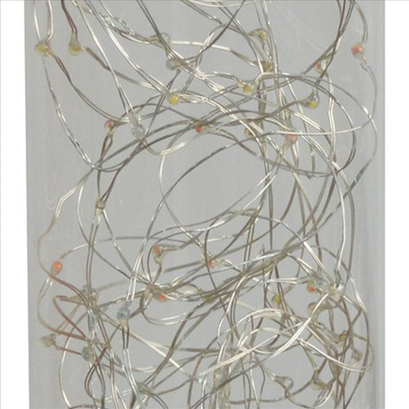 Column Table Lamp with Integrated Multicolored LED Clear-zoom-