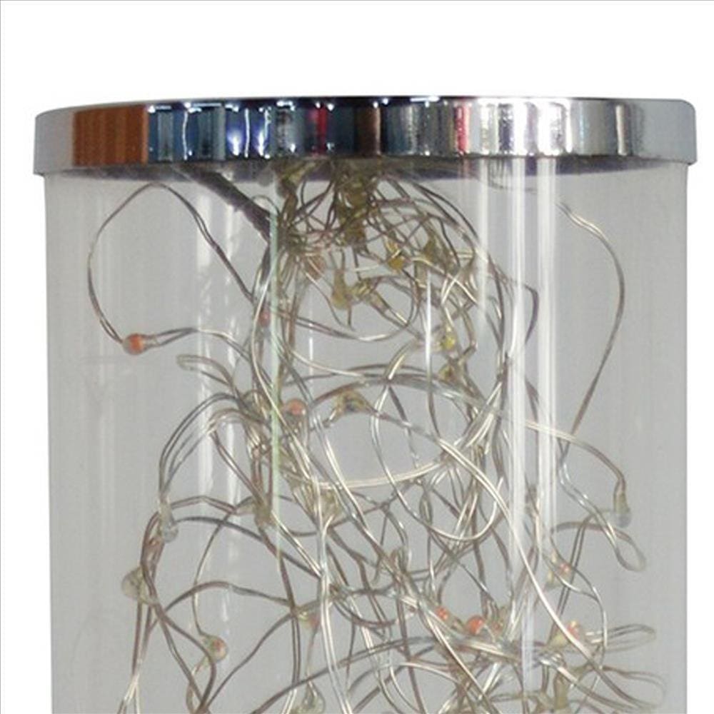 Column Table Lamp with Integrated Multicolored LED Clear-zoom-4