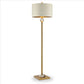 Floor Lamp With Crystal Orb And Metal Stalk Support Gold