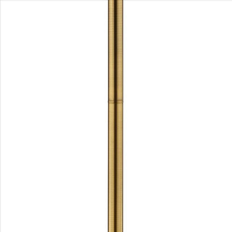Floor Lamp With Crystal Orb And Metal Stalk Support Gold-zoom-