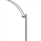 Floor Lamp With Metal Tube Design Body And Adjustable Head Silver