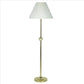 Stalk Design Metal Floor Lamp With Fabric Pleated Shade Cream