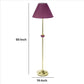 Stalk Design Metal Floor Lamp With Fabric Pleated Shade Pink