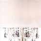 Stalk Design Metal Floor Lamp With Hanging Crystal Accent Silver