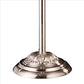 Stalk Design Metal Floor Lamp With Hanging Crystal Accent Silver