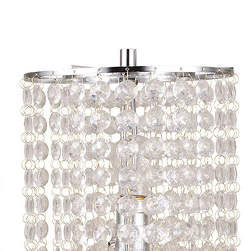Table Lamp with Hanging Crystal Beads Clear-zoom-