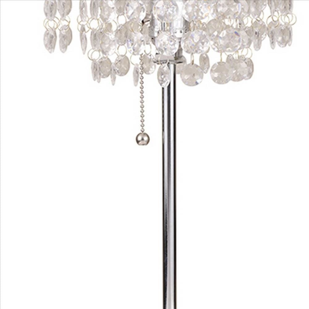 Table Lamp with Hanging Crystal Beads Clear-zoom-3