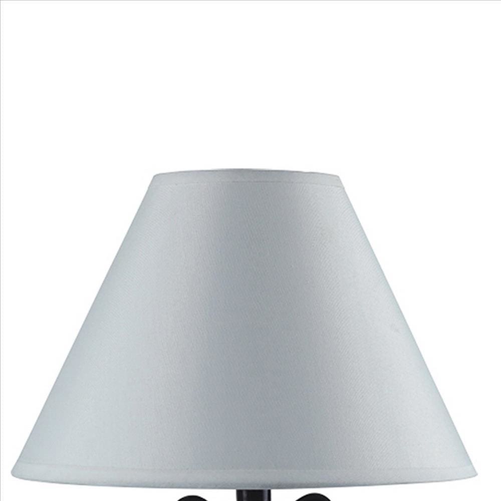 Table Lamp with Sitting Panda Base White and Black