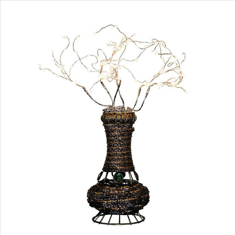Tree Table Lamp with Aluminum Wire and Multiple LED White-zoom-