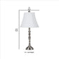 Turned Tubular Metal Body Table Lamp with Empire Shade Silver