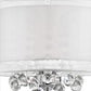 Twisted Crystal Accent Floor Lamp With Dual Fabric Shade Clear