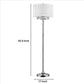 Twisted Crystal Accent Floor Lamp With Dual Fabric Shade Clear