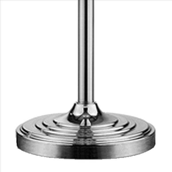Twisted Crystal Accent Floor Lamp With Dual Fabric Shade Clear And Black-zoom-