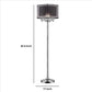 Twisted Crystal Accent Floor Lamp With Dual Fabric Shade Clear And Black