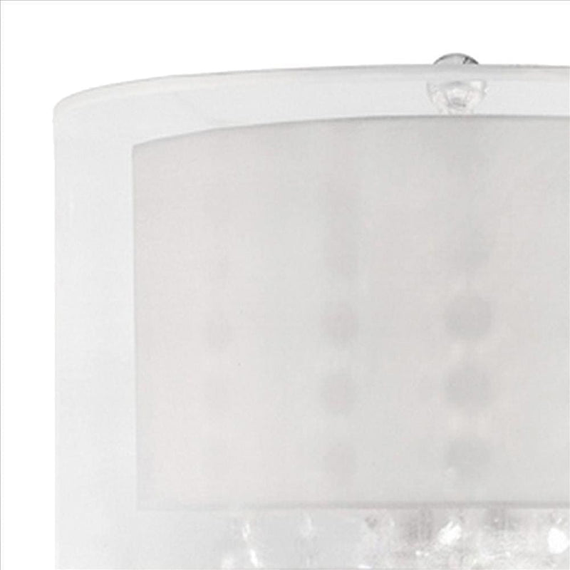 Twisted Crystal Body Table Lamp with Dual Fabric Shade Clear-zoom-