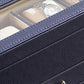 Watch Case with Drawer Display and 4 Slots Blue