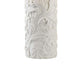 Table Lamp with Intricate Carved Pattern Ceramic Base White