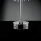 Table Lamp with Droplet Crystal Accents and Sleek Support Silver