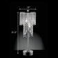 Table Lamp with Droplet Crystal Accents and Sleek Support Silver