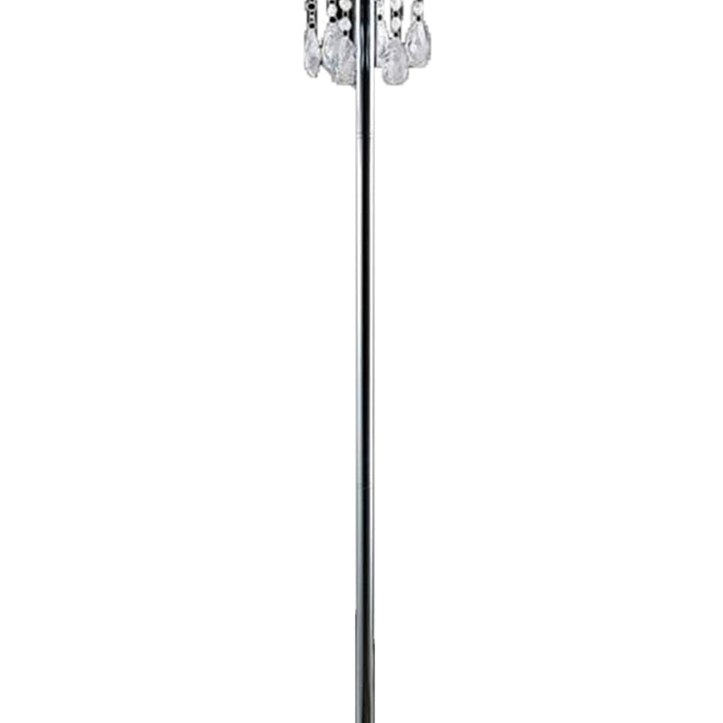 Floor Lamp With Hanging Crystal Droplets Silver And Black-zoom-