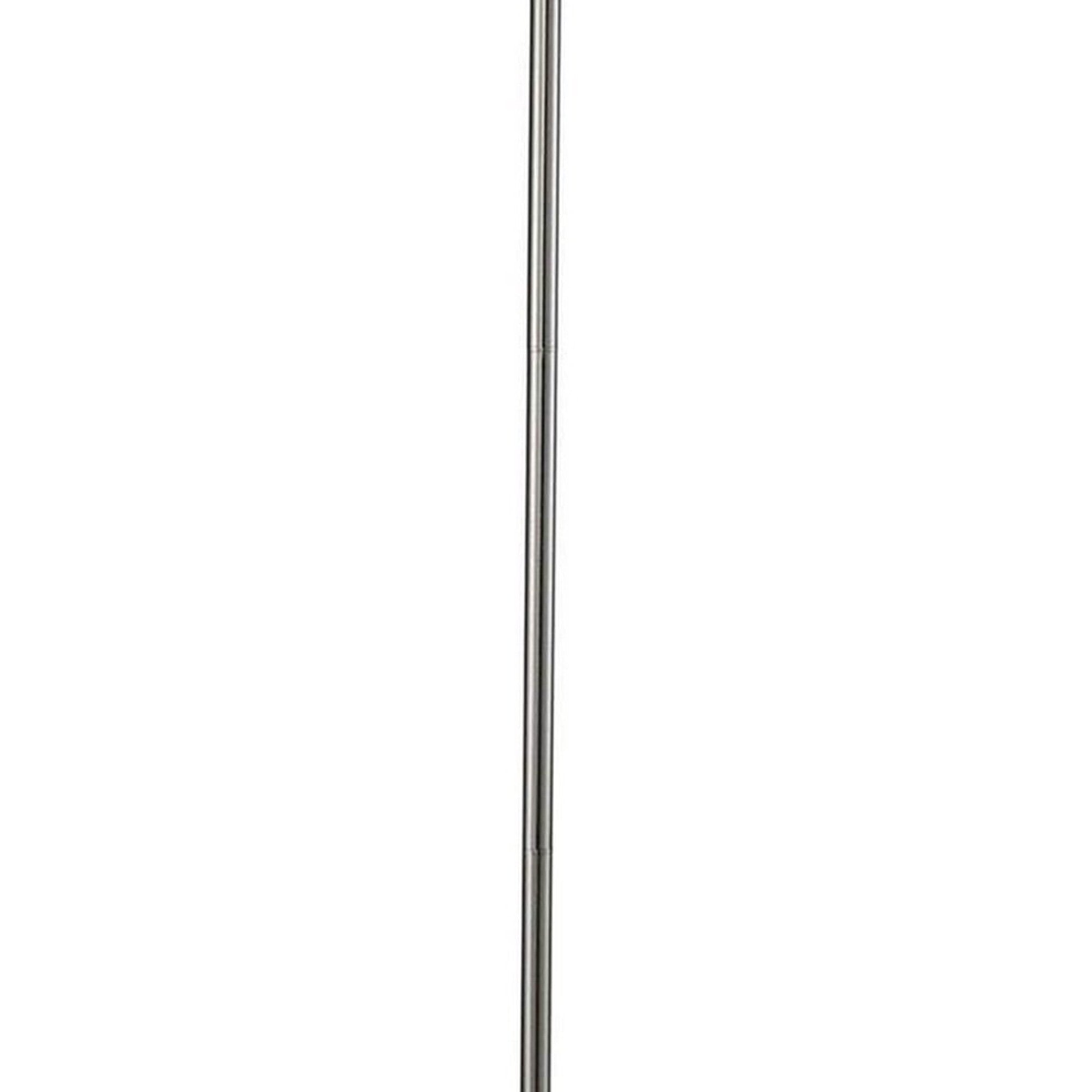 Floor Lamp With Hanging Crystal Droplets Silver-zoom-3