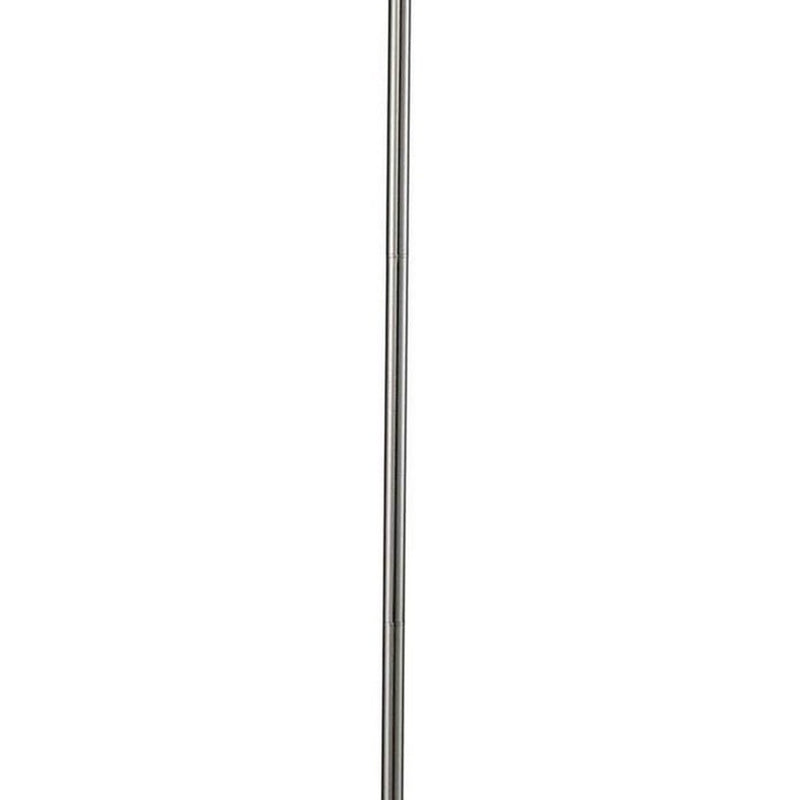 Floor Lamp With Hanging Crystal Droplets Silver-zoom-