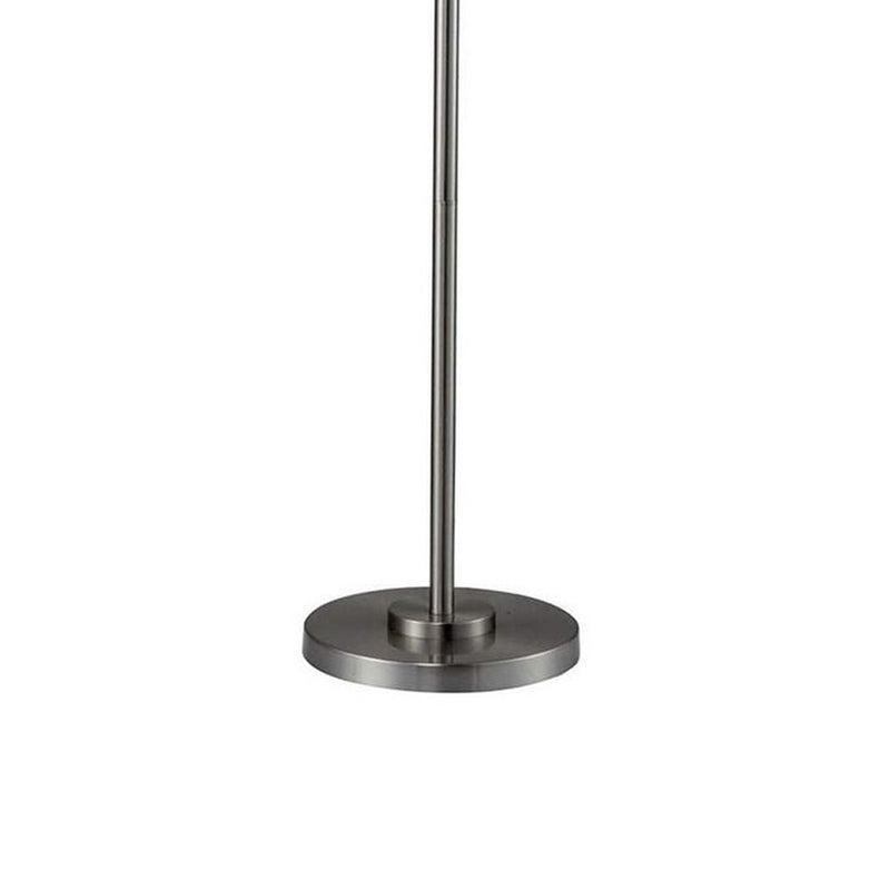 Floor Lamp With Hanging Crystal Droplets Silver-zoom-
