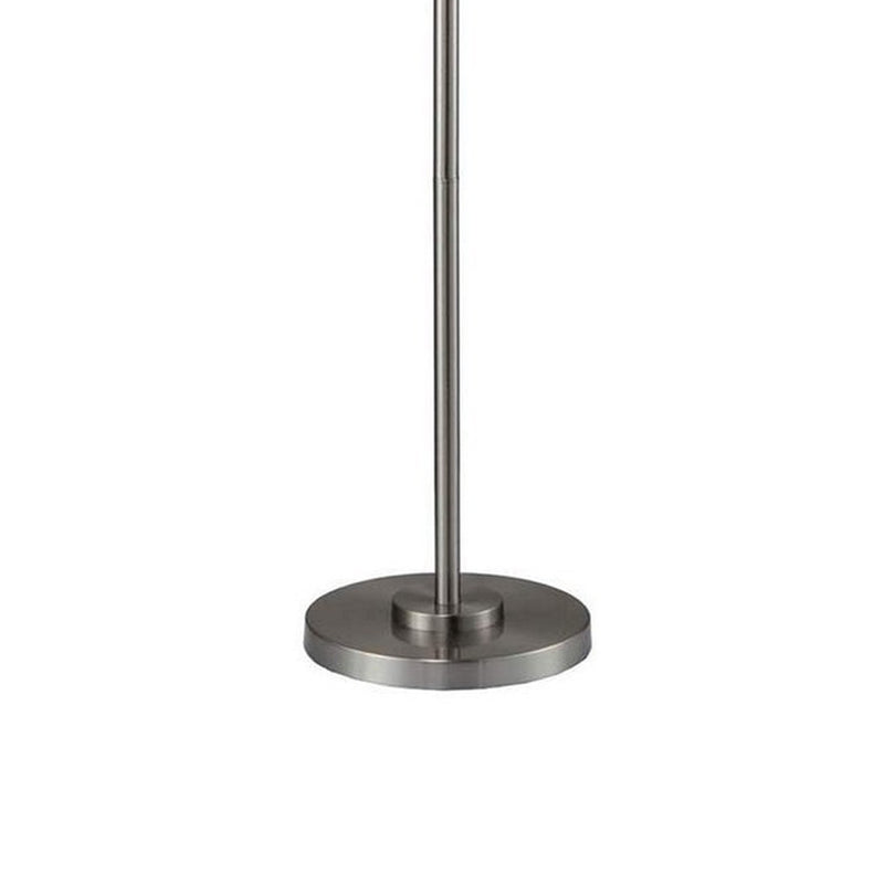 Floor Lamp With Hanging Crystal Droplets Black And Silver-zoom-