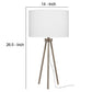 Table Lamp with Tripod Stand and Round Shade Brass