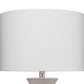 Table Lamp with Ceramic Riged Urn Base and Drum Base White
