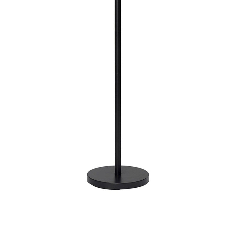 Floor Lamp With Drum Shade And Pull Chain White And Black-zoom-