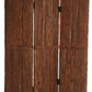 Wooden Foldable 3 Panel Room Divider with Plank Style, Small, Brown