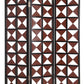 3 Panel Room Divider with Symmetric Triangle Cutout Pattern, Small,Brown
