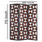 3 Panel Room Divider with Symmetric Triangle Cutout Pattern, Small,Brown