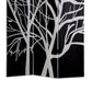 3 Panel Canvas Room Divider with Branch Pattern, Black and White