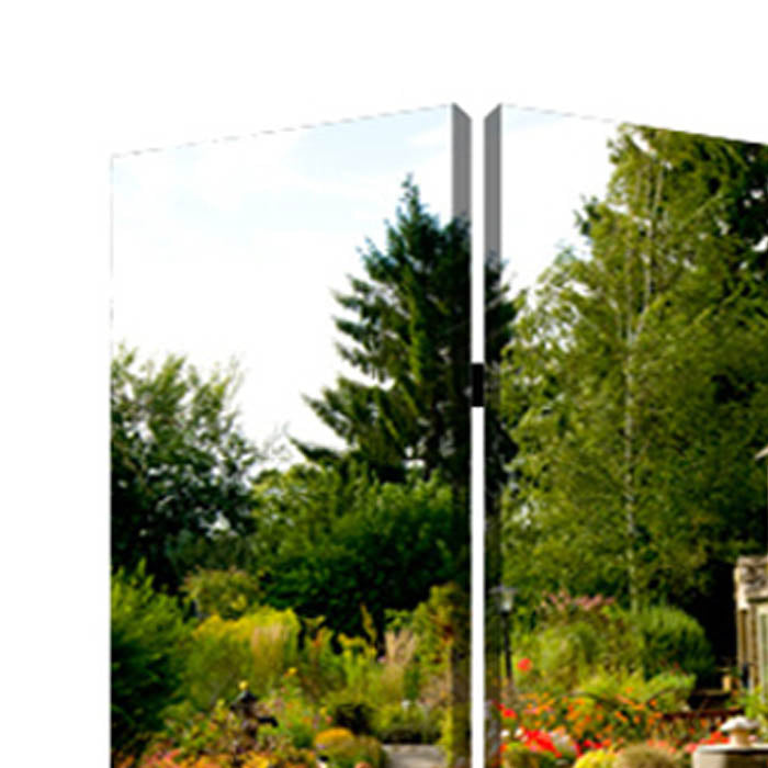 3 Panel Garden Print Canvas Room Divider, Multicolor-zoom-