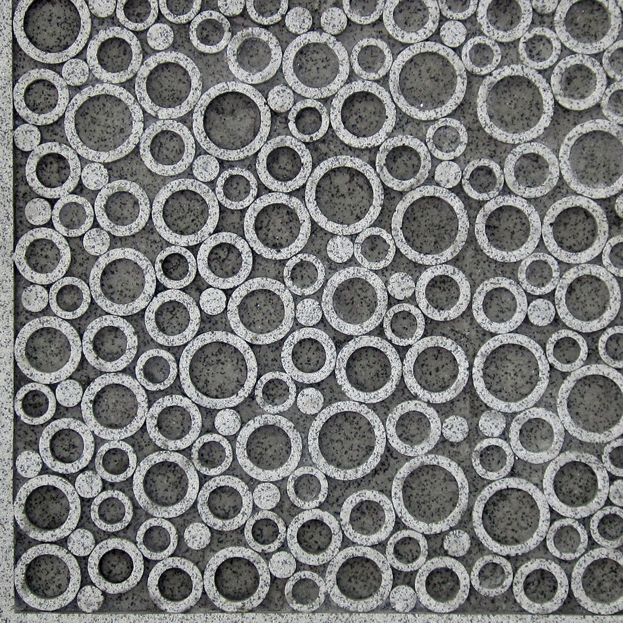 Transitional Sandstone Wall Decor With Bubble Pattern Large Gray-zoom-3