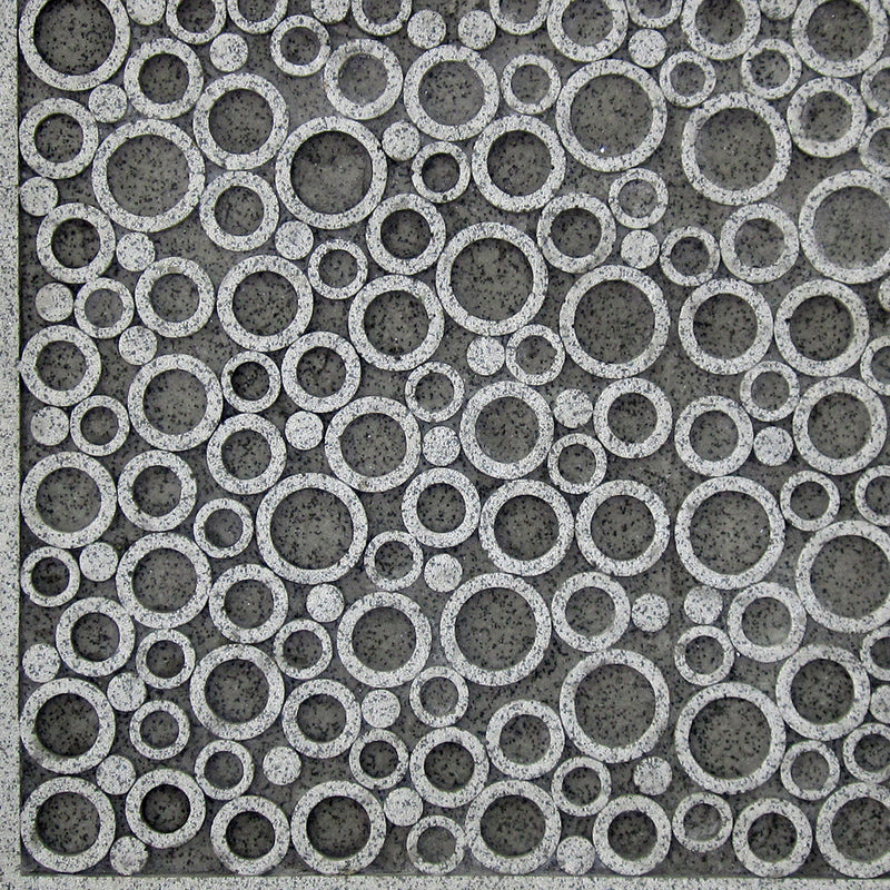 Transitional Sandstone Wall Decor With Bubble Pattern Large Gray-zoom-