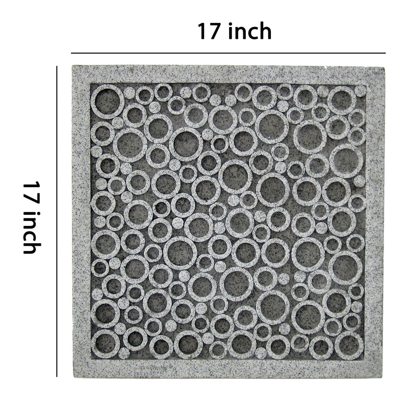 Transitional Sandstone Wall Decor With Bubble Pattern Large Gray-zoom-