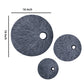 Ribbed Round Sandstone Wall Decor With Cut Out Near The Edge Small Gray