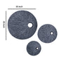 Ribbed Round Sandstone Wall Decor With Cut Out Near The Edge Large Gray