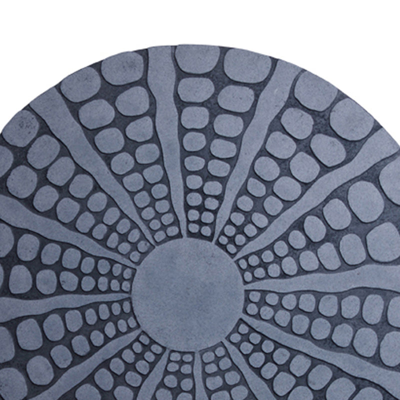 Round Shape Sandstone Wall Decor With Stardust Pebble Small Gray-zoom-