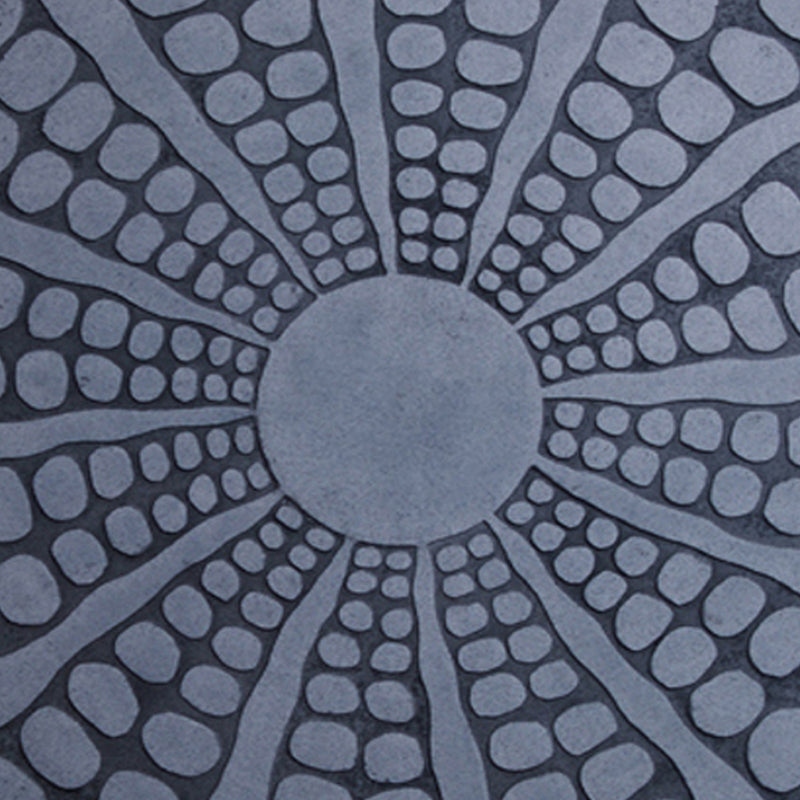 Round Shape Sandstone Wall Decor With Stardust Pebble Small Gray-zoom-