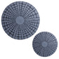 Round Sandstone Wall Decor With Stardust Pebble Large Gray