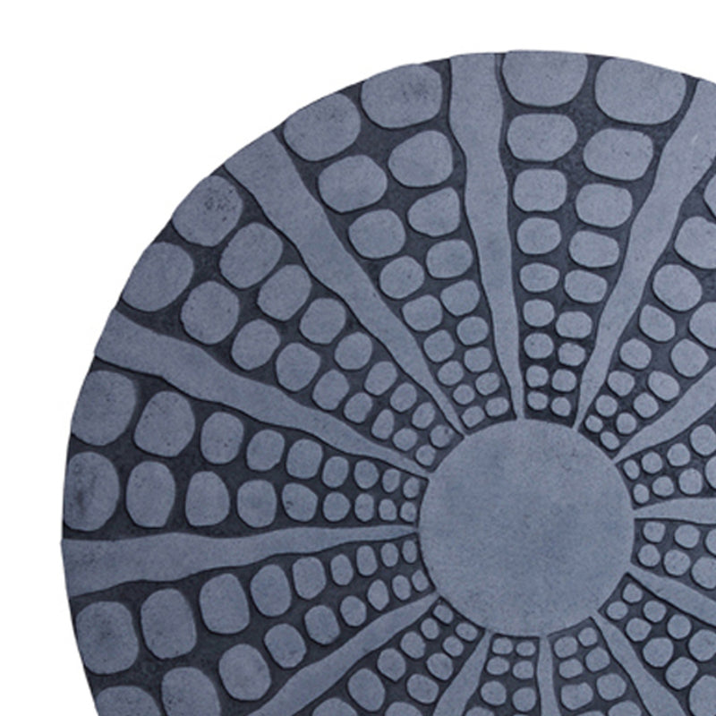 Round Sandstone Wall Decor With Stardust Pebble Large Gray-zoom-
