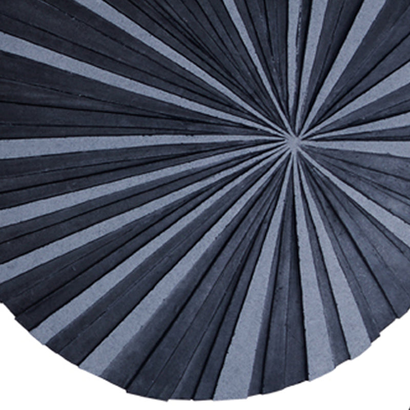 Round And Ribbed Sandstone Wall Decor Small Gray-zoom-