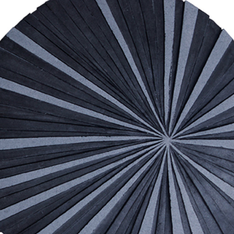 Round And Ribbed Sandstone Wall Decor Small Gray-zoom-